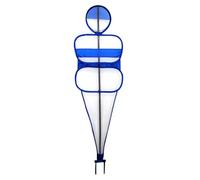 Fzaqwen Muñeco de Entrenamiento de Fútbol Figura para Maniquí de Balón Barrera de Ensayo Flexión y Regreso Post Tubo de Hierro con Malla Estabilidad con, White Blue