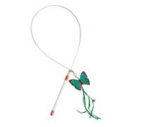 Fzaqwen para Gatos con Mango Ergonómico, Divertido Juguete de Mariposa para Gatitos, Ideal para El Enriquecimiento Ambiental Y Libre, Mariposa Verde