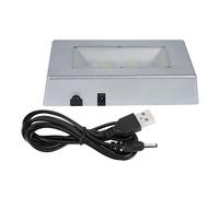Fzaqwen Pastor de Luz Que para Exhibir Arte de Vidrio de Joyería, Stand de Exhibición Rectangular con Cable USB, argén