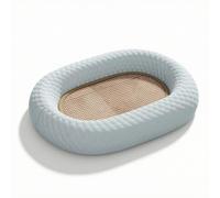 Fzaqwen Rascador para Gatos Cama Sofá Refugio Gatera Cuna Mascota con Diseño Ovalado de Bajo y Nido Acogedor Adecuado para Apartamentos Sala de Estar y Dormitorio, Azul Haba De Hielo