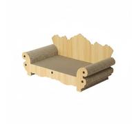 Fzaqwen Rascador para Gatos Sofá Rascador Lounge Cama para Gatos Mueble para Rascar Diván para Afilar Cartón y Armazón de Estilo Madera Adecuado para Casa, Calidad Normal