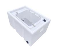 Fzaqwen Tanque Rectangular Pares Gruesas para Peces Brillan con Incorporadas para Exrior, 120L