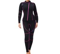 Fzaqwen Traje de Buceo Mujer Neopreno 3 Mm Traje de Natación Traje de Surf Traje de Triatlón con Comodidad Térmica Secado Rápido Protección Solar y, XL, Mujer+Negro
