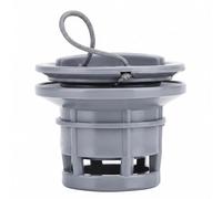 Fzaqwen Válvula Inflable Giratoria Puerto de Inflado Tapón Unido con Cuerda Cuerpo Cilíndrico Plástico para Entrada y Salida de, Gris, 6 Dientes, Sin Filtro Giratorio