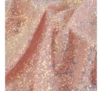 FZBANG Tela de Malla con Lentejuelas de 3 mm para decoración de Bodas, Fondos para sesiones de Fotos, Vestidos de Escenario, Ropa, Material para Costura DIY.