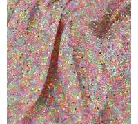 FZBANG Tela de Malla con Lentejuelas de 3 mm para decoración de Bodas, Fondos para sesiones de Fotos, Vestidos de Escenario, Ropa, Material para Costura DIY.