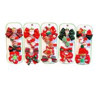 FZBNSRKO 25 pinzas para el pelo de Navidad, pinzas para el pelo de bebé, lazos para árbol de Navidad, pinzas para el pelo para niños, pasadores coloridos para el pelo, accesorios para el cabello para