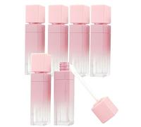 FZBNSRKO 6 tubos de brillo de labios color rosa degradado, viales vacíos recargables, brillo de labios para bricolaje, tubo de pintalabios para maquillaje, productos femeninos, 8 ml
