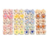 FZBNSRKO Accesorios para el cabello de flores, 40 bonitos soportes para coletas pequeñas y coloridas para cabello fino, para bebés, niños pequeños, adolescentes (estilo 2)