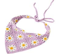FZBNSRKO Diadema para el pelo, bandana para la cabeza, 1 paquete de pañuelos de punto de ganchillo para el pelo para mujeres y niñas, color morado