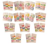 FZBNSRKO Juego de 40 accesorios para el cabello, pasadores coloridos a presión, clips de metal antideslizantes para niños pequeños, niñas, niños y mujeres (estilos mixtos)