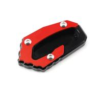 FZCSIMR Almohadilla Pata Cabra Accesorios Motocicleta para Indian FTR 1200 S FTR1200 S 2019 2020 2021 Placa Soporte Extensión Pata Cabra Almohadilla Caballete Lateral(Rojo)