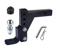 FZCSIMR Cubierta Gancho Remolque para Receptor De Remolque De 2", Montaje De Enganche De Remolque De 4 Niveles Ajustable De 10" con Bloqueo De Bola(50mm Ball Pin)