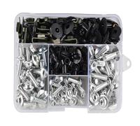 FZCSIMR Para Vespa GTS 125 250 300 Para SPRINT Para PRIMAVERA 150 GTV LXV PX 195 Uds Tornillos De Carenado De Motocicleta Kit De Tornillos Clips De Tuerca(Plata)