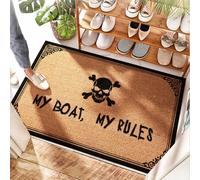 FZFN Accesorios de cocina alfombra para exteriores, lavable a máquina, para cocina, fuera de casa, mi barco, My Rules - Grip/Home Sweet Home Felpudo para lamer y bienvenida de verano al aire libre (40