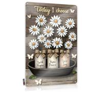 FZFN Accesorios de decoración de patio trasero | Today I Choose Faith, Hope, Peace, Love, Joy Funny Pool Decor (20 x 30 cm)