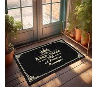 FZFN Alfombra absorbente antideslizante para decoración de otoño para bañera | Keep Calm I'm A Project Manager, divertida puerta al aire libre antideslizante para matemáticas hogar (50 x 80 cm)