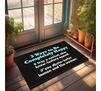 FZFN Alfombra de 3 maneras de ser completamente feliz, antifatiga, absorbente de suelo, accesorios para el hogar, ideal para zonas de alto tráfico (40 x 60 cm)