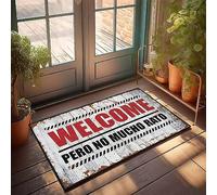 FZFN Alfombra grande para puerta al aire libre, bienvenida pero no mucho rato, alfombra antideslizante de espuma para decoración de barra Tiki, ideal para decoración de oficina en casa de silicona (50