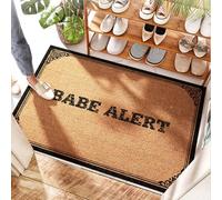 FZFN Alfombra impermeable al aire libre - Babe Alert grande bienvenida al aire libre | Música - Alfombra al aire libre para zona de juegos/sol y plantillas de puerta pintura para escalerilla (50 x 80