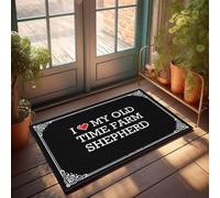 FZFN Alfombra impermeable con texto en inglés "I Love My Old Time Farm Shepherd", decoración de puerta y piscina, alfombra de arena para exteriores (40 x 60 cm)