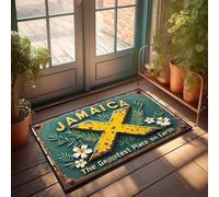 FZFN Alfombra retro Jamaica: The Greatest Place On Earth Felpudo para el hogar Sweet Home, tapete para puerta de entrada (65 x 90 cm)