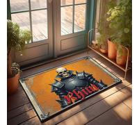 FZFN Alfombras de porche al aire libre Rhin: The Armored Specter Of Orange Shadows - Juego de tapetes retro para cocina (50 x 80 cm)