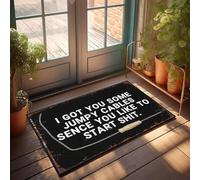 FZFN Alfombrilla absorbente para puerta de casa - I Got You Some Jumper Cables Since You Like To Start Shit. Lavable resistente a las manchas (50 x 80 cm)