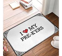 FZFN Alfombrilla de baño antideslizante para porche | I Love My Pre-k'ers - Puerta grande de otoño para Tiki (65 x 90 cm)