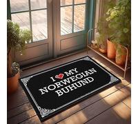 FZFN Alfombrilla de baño Home Sweet Home antideslizante | I Love My Norwegian Buhund de felpa para profesor (40 x 60 cm)