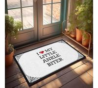 FZFN Alfombrilla de baño para entrada interior Funny I Love My Little Ankle Biter | Friends Welcome antideslizante para ducha al aire libre (40 x 60 cm)