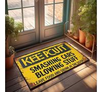 FZFN Alfombrilla de cocina con texto en inglés «Keep Out: No hay comida ni bebida dentro», decoración de habitación fresca, texto divertido, tapete de baño de espuma viscoelástica para granjeros, sala