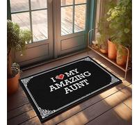 FZFN Alfombrillas de baño de felpilla con texto en inglés "I Love My Amazing Aunt" | Hello Door - Alfombra de baño para exteriores, perfecta para adolescentes, hogar, oficina, guardería (65 x 90 cm)