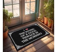 FZFN Alfombrillas de cocina con texto en inglés "I Love The Sound Of A Good Thwack In The Morning - Alfombra cuadrada suave para ducha, accesorios de patio, bar, tapete de pelo bajo para amigos