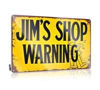 FZFN Art Spring Wall Decor | Jim's Shop: A Warning Sign Quality For Pool Bar Home (30 x 40 cm)
