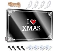 FZFN Arte de pared limpio y fresco, decoración de escritorio de trabajo I Love Xmas | Decoración de oficina de granja (30 x 40 cm)