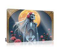 FZFN Arte de pared retro colorido vintage para pared, diseño de gatos, ideas retro, letrero de lata para el hogar y bar, 8 x 12 pulgadas, calaveras espeluznantes de Halloween, perfecto para decoración