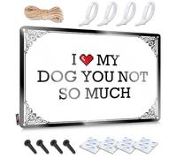 FZFN Arte de pared retro con texto en inglés "I Love My Dog You Not So Much Faded | Accesorios de bar de estilo vintage, decoración de restaurante, fácil de colgar (20 x 30 cm)