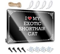 FZFN Arte de pared vintage elegante decoración de otoño para interiores, decoración del hogar, colección I Love My Exotic Shorthair Cat de estilo rústico para comedor (20 x 30 cm)
