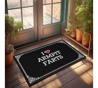 FZFN Camino de piso con borde festoneado para decoración de patio trasero, absorbe el agua, perfil bajo, lavable para estudiantes (40 x 60 cm)