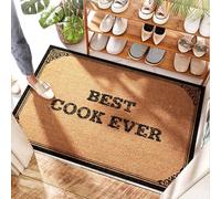 FZFN Cgear - Tapete para puerta delantera, puerta de cuerda, mejor cocinero, sin arena/resorte, tapete para puerta exterior, entrada exterior, baño y pasillo (50 x 80 cm)
