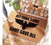 FZFN Coco natural para porche delantero de capas | Yute al aire libre/All Gave Some Some Gave All Military - Puerta divertida y puerta delantera de resorte - Alfombra para puerta delantera, baño