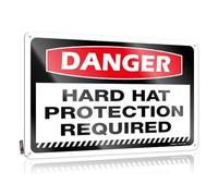 FZFN Danger Hard Hat Protection Required Cool Wall Art Lake Life Decor Decor | Decoración genial para colgar en bar o sala de estar (20 x 30 cm)