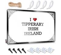 FZFN Decoración con texto en inglés "Nice Grunge I Love Tipperary Irish Irlanda" para la calle, accesorios de bar Tiki personalizables (20 x 30 cm)