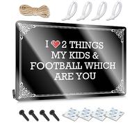 FZFN Decoración de pared de estaño para decoración de sala de juegos, letrero de estaño personalizado, resistente a la decoloración, I Love 2 Things My Kids & Football Which Are You For Home Kitchen |