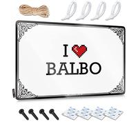 FZFN Decoración para porche delantero al aire libre, hecha a mano, decoración de pared vintage - I Love Balbo, arte de pared rústico, área suave, fácil de colgar para la jubilación (20 x 30 cm)