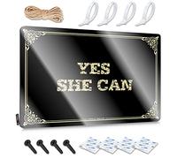 FZFN Decoración patriótica para habitación con texto en inglés «Yes She Can» (30 x 40 cm)