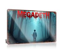 FZFN Divertida decoración de cocina Megadeth: A Journey Through The Misty Forest Cartel de estaño para decoración de pared del hogar, letrero de metal divertido para el hogar, bar, metal Si (20 x 30