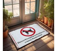 FZFN Felpudo al aire libre Propiedad privada: No se permite hacer caca de perro. Felpudo para hombre (40 x 60 cm)