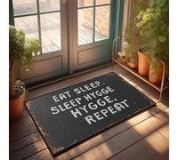FZFN Felpudo con texto en inglés "Thankful Hygge Bliss: The Danish Way Of Life" (65 x 90 cm)